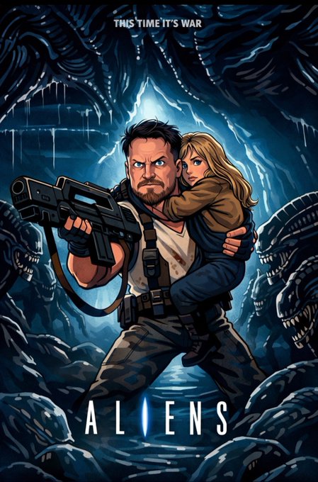 Illustrated Aliens artwork