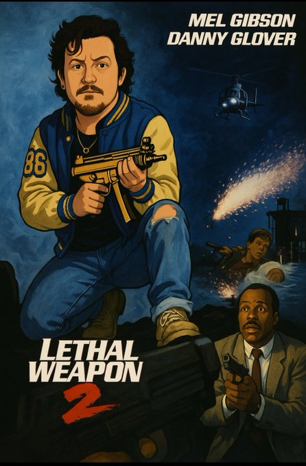 Illustrated Lethal Weapon 2 artwork