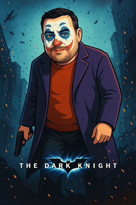 Illustrated The Dark Knight artwork