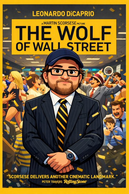 Illustrated The Wolf of Wall Street artwork